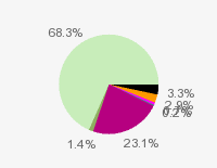 Pie chart: in table form below