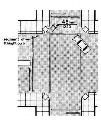 Curb Ramps at marked crossings with 48 inch landing at bottom of curb ramp 