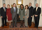 Secretary Rice hosts 2007 ACE multinational winner GE in the Monroe Room, Nov. 6, 2007.
