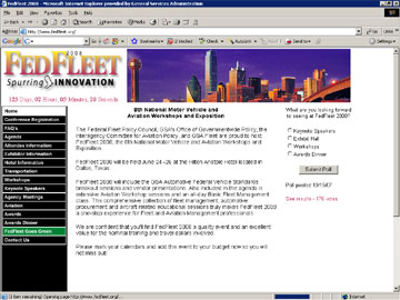 Screenshot of Fedfleet website