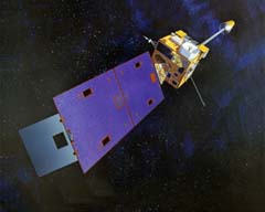 Drawing of NOAA's GOES-12 satellite.