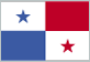 Flag of Panama is divided into four, equal rectangles; the top quadrants are white (hoist side) with a blue five-pointed star in the center and plain red; the bottom quadrants are plain blue (hoist side) and white with a red five-pointed star in the center.