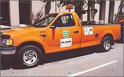 Photo of a propane powered pickup truck.