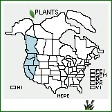 Distribution of Nemophila pedunculata Douglas ex Benth.. . 