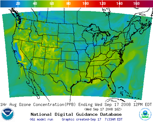 Graphic of Air Quality Forecast Guidance for the CONUS