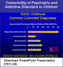 Link - Powerpoint presentation: Comorbidity of Psychiatric and Addictive Disorders in Children