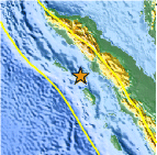 Small map showing earthquake