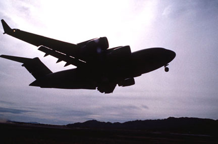 The C-17 Globemaster cargo plane is not considered a STOL aircraft but can operate from a shorter-than-usual runway. 