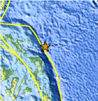 Small map showing earthquake