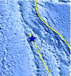 Small map showing earthquake