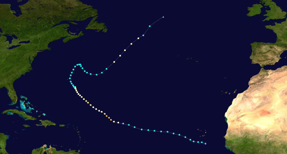 Hurricane Bertha Track