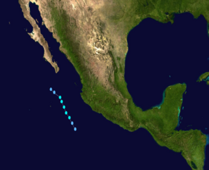 Tropical Storm Douglas Track