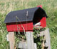 Barn-shaped mailbox