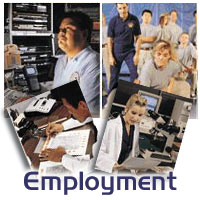 Employment graphic. Link to fbijobs.com