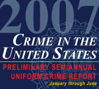 Graphic showing Crime in the United States 2007