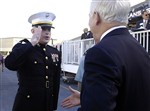 GATES MEETS WOUNDED MARINE - Click for high resolution Photo