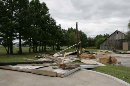 Shed destroyed in Metropolis, IL 