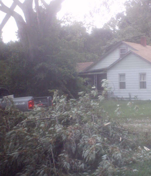 Photo of damage near Mt. Carmel, IL
