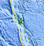 Small map showing earthquake