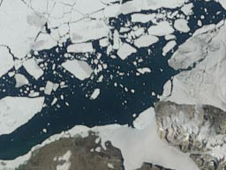 Satellite image of Serson Ice Shelf