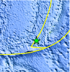 Small map showing earthquake