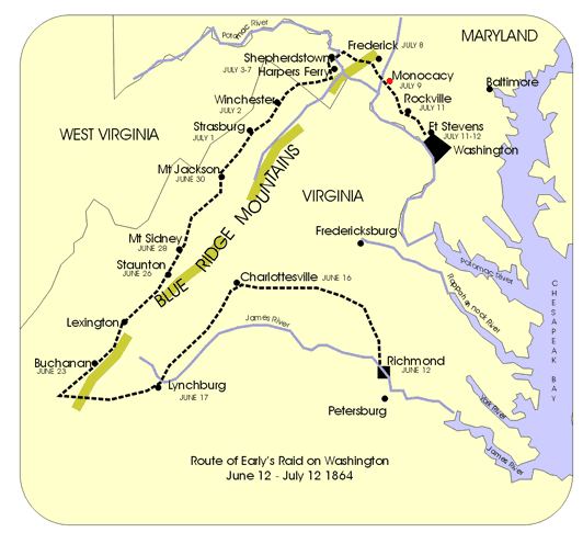 map of early's route