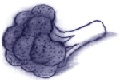 Drawing of a piece of broccoli.