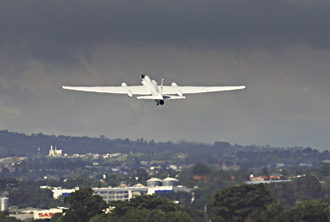 ER-2 takes off from San Jose, Costa Rica.