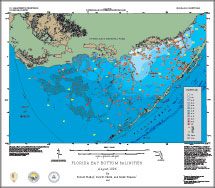 August 1996 Florida Bay Bottom Salinity Map