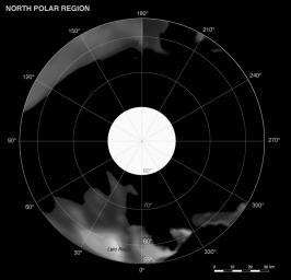 Phoebe: Cartographic Projections (North Polar Map)