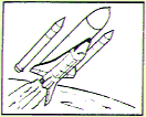 drawing of solid rocket booster separation