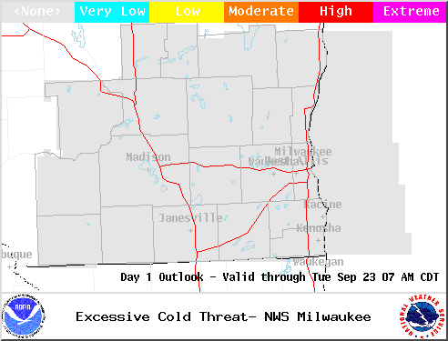 local excessive cold outlook graphic