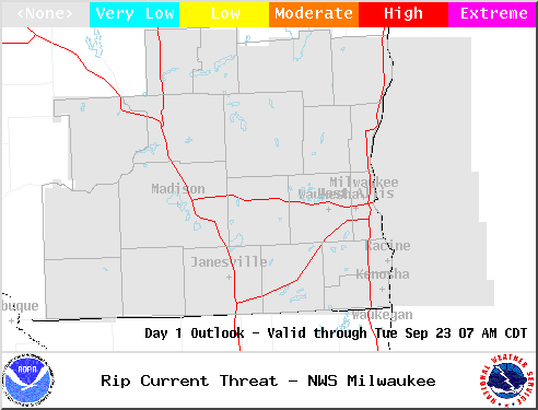 local rip current outlook graphic