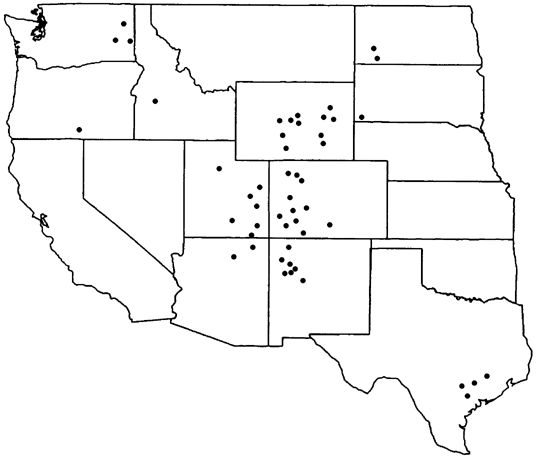 Map of mill tailings sites.