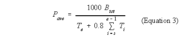 Equation 3 - average specific power P sub ave