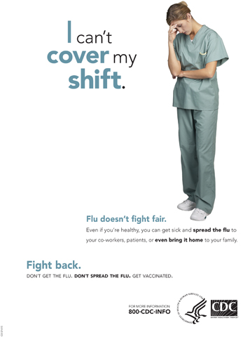 Female health care worker poster