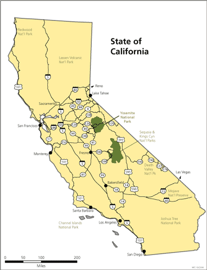 Map of california