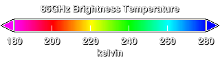 Color bar for brightness temperature.
