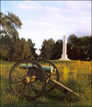 [Cover photo] The Artillery Monument, Stones River National Battlefield.