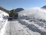 Rotary snowplow plowing Tioga Road
