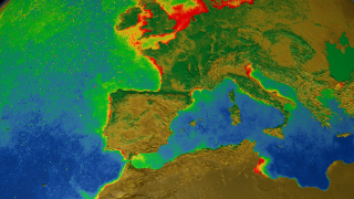 This image shows the biosphere over Europe and northern Africa on 11/2/2005.