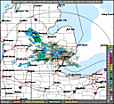 Thumbnail of current radar for Southeast Michigan