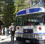 Reds Meadow Shuttle Bus at the Monument