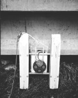 The original tethered boat built in Jim Stewart's garage in Indiana.