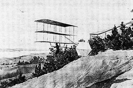 The 1896 Herring triplane (from a drawing)