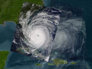 Hurricane Jeanne, September 25, 2004, Terra Satellite