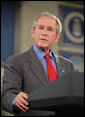 President George W. Bush addresses his remarks to military personnel and their family members, thanking them for their service, at a luncheon Tuesday, July 24, 2007, during the President’s visit to Charleston AFB in Charleston, S.C. White House photo by Eric Draper