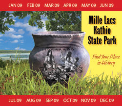 2008 Minnesota State Park Annual Permit showcases the history and beauty of Mille Lacs Kathio State Park