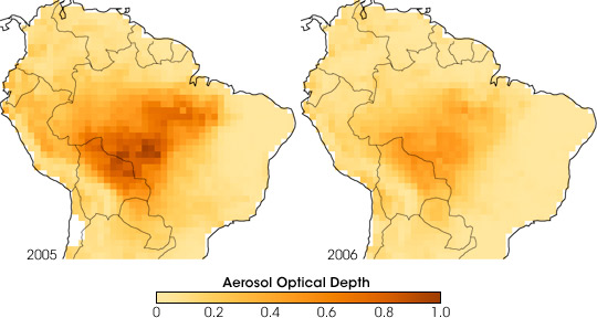 Smoke Over the Amazon in 2005 and 2006