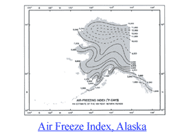 Air-Freezing Index map - Alaska; Click here for a larger image.
